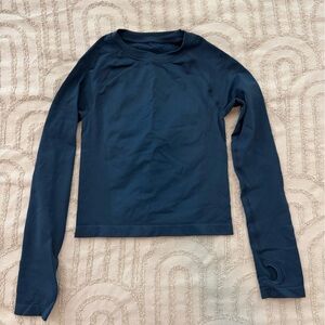 SHEIN Dark Blue Long Sleeve Top